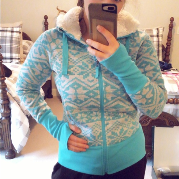 Avalanche Tops - Avalanche Fleece Arctic Hoodie Turquoise White M